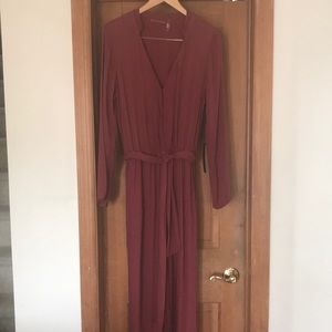 YFB Russet Berry Rome Jumpsuit L NWT